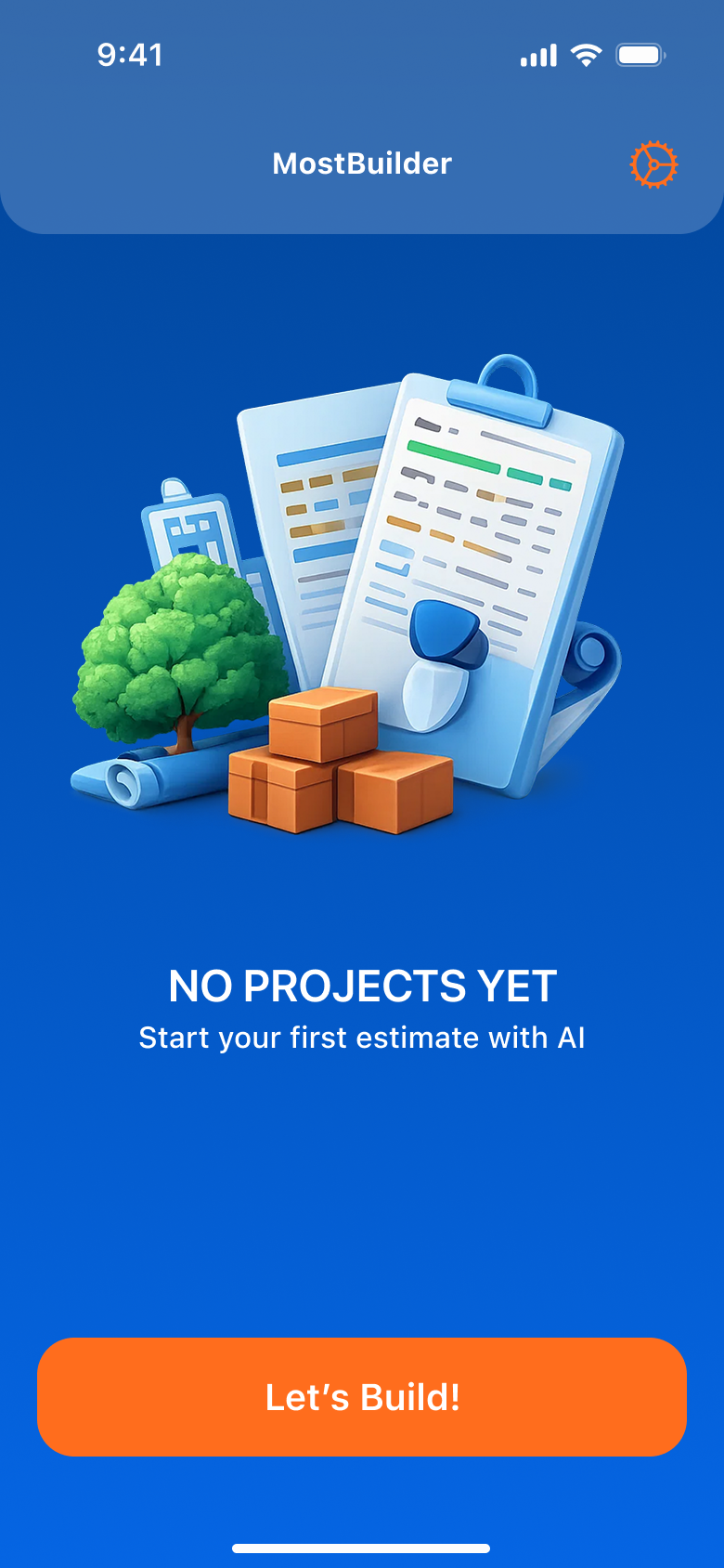 MostBuilder home screen